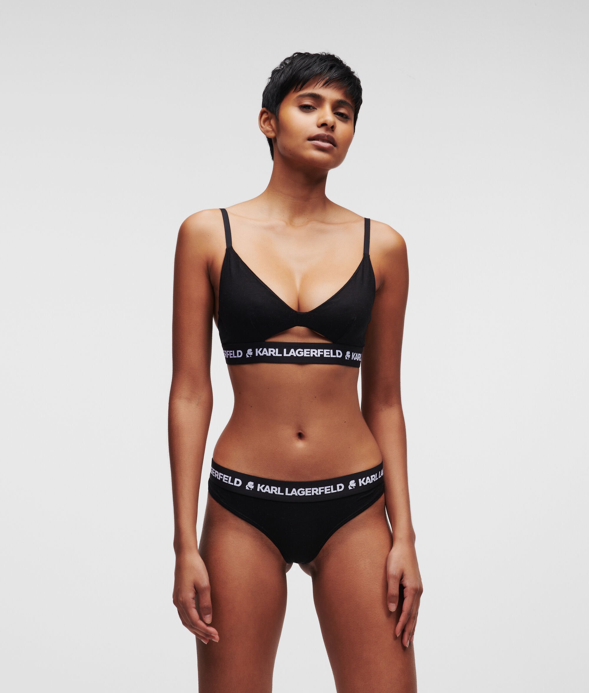 (image for) Sophisticated KARL LOGO PEEPHOLE BRA